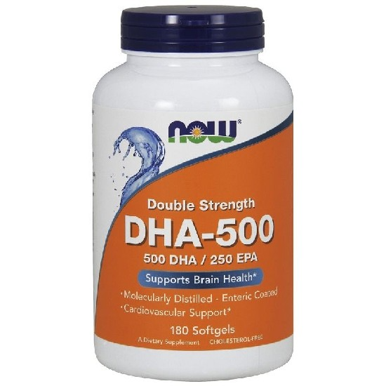 NOW DHA 500 mg, 180 капс.